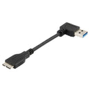 USB 3.0 Male to Micro USB 3.0 Male Adapter Cable, Right Bend, Length: 12cm