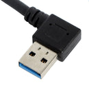 USB 3.0 Male to Micro USB 3.0 Male Adapter Cable, Right Bend, Length: 12cm