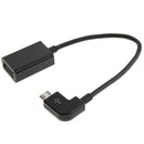 12cm 90 Degree Micro USB OTG Connection Cable for Samsung Galaxy S7 & S7 Edge / LG G4 / Huawei P8 / Xiaomi Mi4 and other Smartphones (Black)