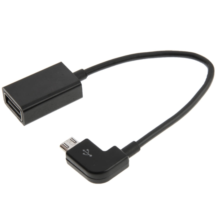 12cm 90 Degree Micro USB OTG Connection Cable for Samsung Galaxy S7 & S7 Edge / LG G4 / Huawei P8 / Xiaomi Mi4 and other Smartphones (Black)