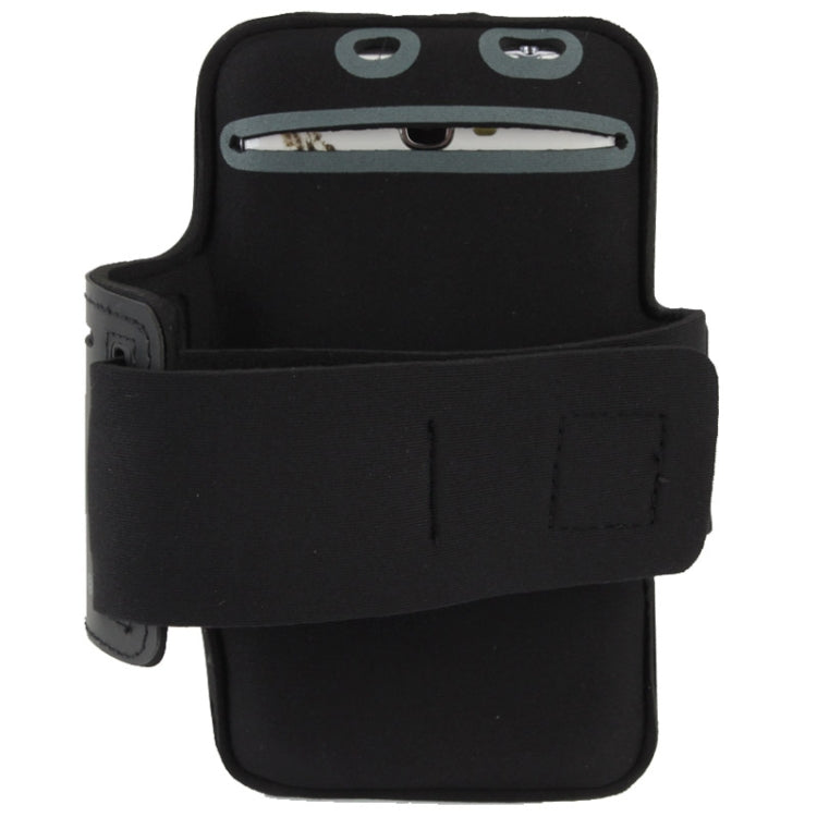 Universal PU Sports Armband Case with Earphone Hole for Galaxy Note 4 / N910 / Note III / N9000 / II / N7100 / i9220 / N7000 / N7005 / Sony Z2 / Z1(Black)