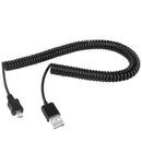 2m Micro USB Data Sync Charging Coiled Cable / Spring Cable for Samsung Galaxy S7 & S7 Edge / LG G4 / Huawei P8 / Xiaomi Mi4 and other Smartphones (Black)