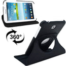 360 Degrees Rotation Litchi Texture Leather Case with Holder for Galaxy Tab 3 (7.0) / P3200 / P3210(Black)