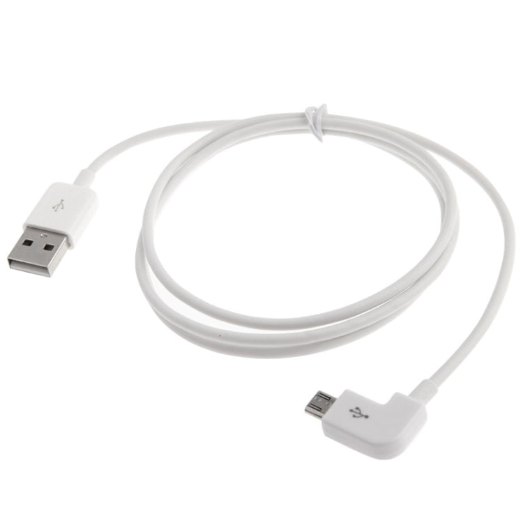 3m 90 Degree Micro USB Port USB Data Cable, For Samsung / Huawei / Xiaomi / Meizu / LG / HTC and Other Smartphones(White)