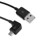 5m 90 Degree Micro USB Port USB Data Cable, For Samsung / Huawei / Xiaomi / Meizu / LG / HTC and Other Smartphones(Black)