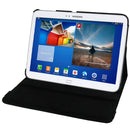 360 Degree Rotation Litchi Texture Leather Case with Holder for Galaxy Tab 3 (10.1) / P5200 / P5210, Black(Black)