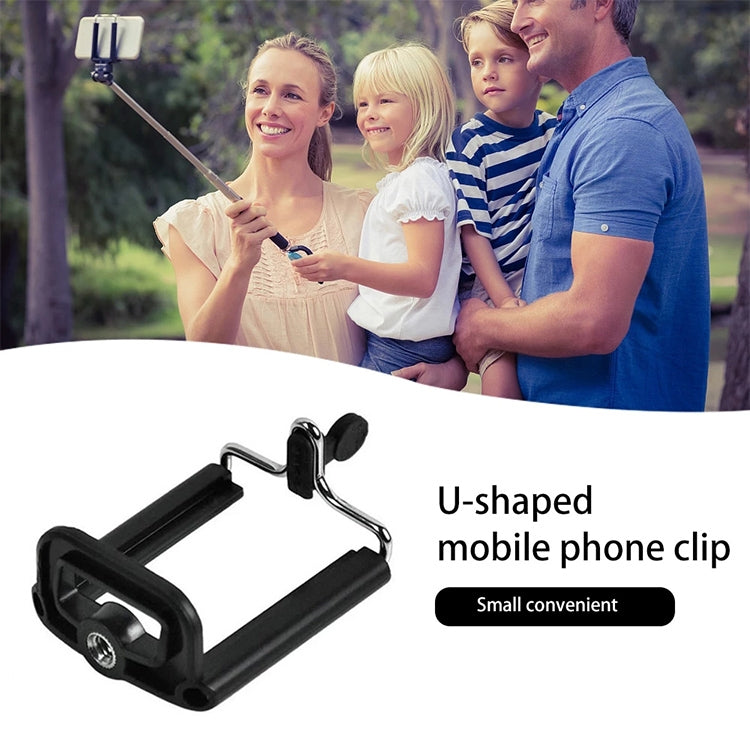 Retractable Handheld Monopod Selfie Phone Holder(Black)