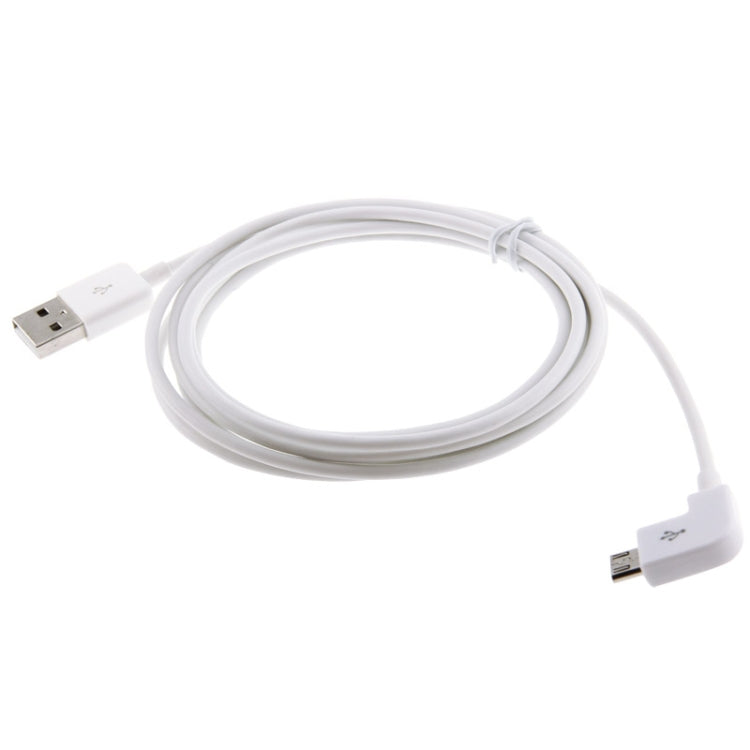 2m 90 Degree Micro USB Port USB Data Cable for Samsung Galaxy S7 & S7 Edge / LG G4 / Huawei P8 / Xiaomi Mi4 and other Smartphones (White)