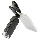 60-100X Zoom Mobile Phone Microscope with Universal Smile Clip(Black)