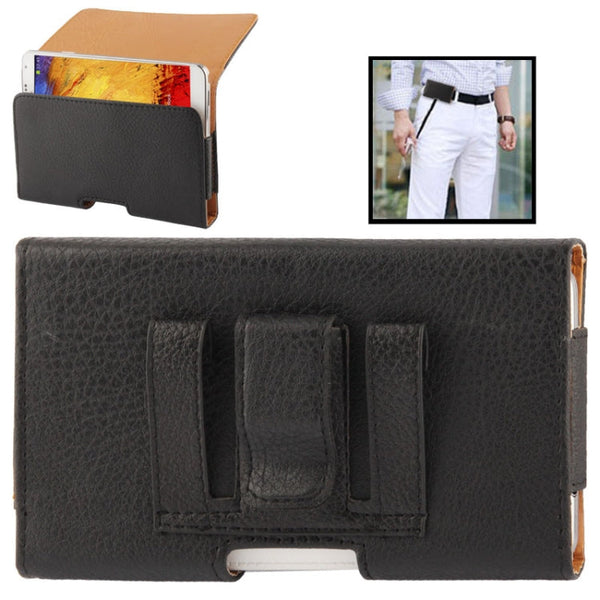 Litchi Texture Wallet Style Leather Case with Belt Clip for Galaxy Note III / N9000 / N7100(Black)