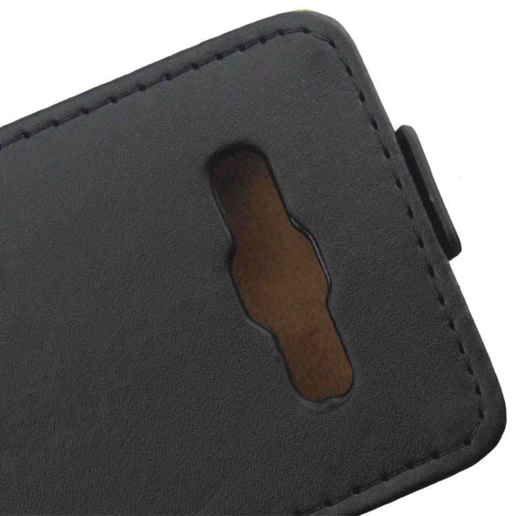 Vertical Flip Leather Case for Galaxy A7 / A700F(Black)