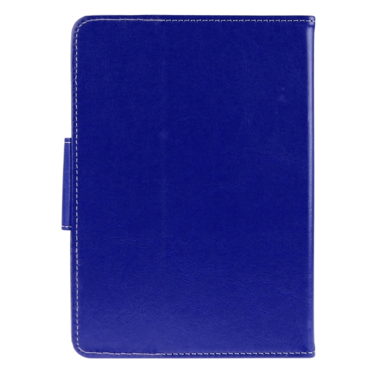 Universal Crazy Horse Texture Horizontal Flip Leather Case with Holder for 10 inch Tablet PC(Dark Blue)