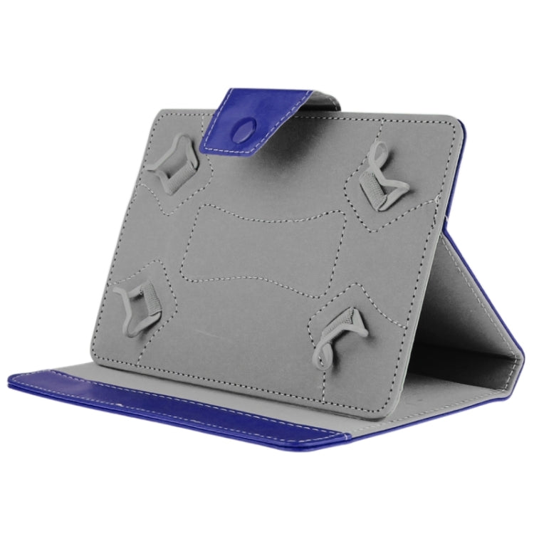 Universal Crazy Horse Texture Horizontal Flip Leather Case with Holder for 10 inch Tablet PC(Dark Blue)