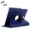 Litchi Texture 360 Degree Rotating Leather Protective Case with Holder for Galaxy Tab A 9.7 / P550 / T550(Dark Blue)