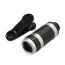 Universal 8x Zoom Telescope Telephoto Camera Lens with Smile Clip(Black)