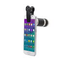 Universal 8x Zoom Telescope Telephoto Camera Lens with Smile Clip(Black)