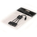 Micro USB to 2 Ports USB OTG HUB Cable with Micro USB Power Supply, Length: 20cm, For Galaxy S6 & S6 edge / S5 / S4, Note 4, Tablets(Black)