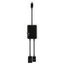 2 Ports Micro USB Charge HUB Cable, Length: 20cm, For Galaxy S6 & S6 edge / S5 / S4, Note 4, Tablet(Black)