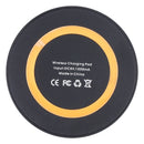 Universal QI Standard Round Wireless Charging Pad (Black + Orange)