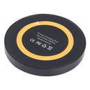 Universal QI Standard Round Wireless Charging Pad (Black + Orange)