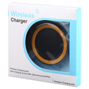 Universal QI Standard Round Wireless Charging Pad (Black + Orange)