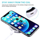 Universal QI Standard Round Wireless Charging Pad (White + Black)