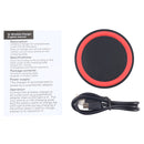 Universal QI Standard Round Wireless Charging Pad (Black + Red)