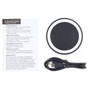 5W Universal QI Standard Round Wireless Charging Pad (Black + White)
