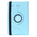 Litchi Texture 360 Degree Rotation Leather Case with Multi-functional Holder for Galaxy Tab E 9.6(Baby Blue)