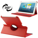 360 Degree Rotatable Litchi Texture Leather Case with Holder for Galaxy Tab 2 (10.1) / P5100(Red)