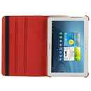 360 Degree Rotatable Litchi Texture Leather Case with Holder for Galaxy Tab 2 (10.1) / P5100(Red)