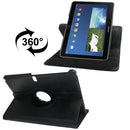360 Degree Rotatable Litchi Texture Leather Case with 2-angle Viewing Holder for Galaxy Note 10.1 (2014 Edition) / P600, Black(Black)
