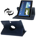 360 Degree Rotatable Litchi Texture Leather Case with 2-angle Viewing Holder for Galaxy Note 10.1 (2014 Edition) / P600, Dark Blue(Dark Blue)