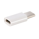 USB-C / Type-C 3.1 Male to Micro USB Female Converter Adapter, Length: 3cm for Samsung Galaxy S8 & S8 + / LG G6 / Huawei P10 & P10 Plus / Oneplus 5 and other Smartphones (White)