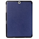 Custer Texture Horizontal Flip Leather Case with 3-folding Holder for Galaxy Tab S2 9.7 / T815(Dark Blue)