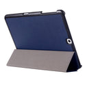 Custer Texture Horizontal Flip Leather Case with 3-folding Holder for Galaxy Tab S2 9.7 / T815(Dark Blue)