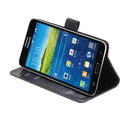 5.5-6.3 Inch Universal Crazy Horse Texture 360 Degree Rotating Carry Case with Holder & Card Slot for Galaxy Mega 6.3 / i9200(Black)