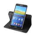 5.5-6.3 Inch Universal Crazy Horse Texture 360 Degree Rotating Carry Case with Holder & Card Slot for Galaxy Mega 6.3 / i9200(Black)