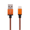 1m Woven Style Micro USB to USB 2.0 Data / Charger Cable, For Samsung, HTC, Sony, Lenovo, Huawei, and other Smartphones(Orange)