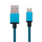 1m Woven Style Micro USB to USB 2.0 Data / Charger Cable, For Samsung, HTC, Sony, Lenovo, Huawei, and other Smartphones(Blue)