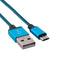 1m Woven Style Micro USB to USB 2.0 Data / Charger Cable, For Samsung, HTC, Sony, Lenovo, Huawei, and other Smartphones(Blue)