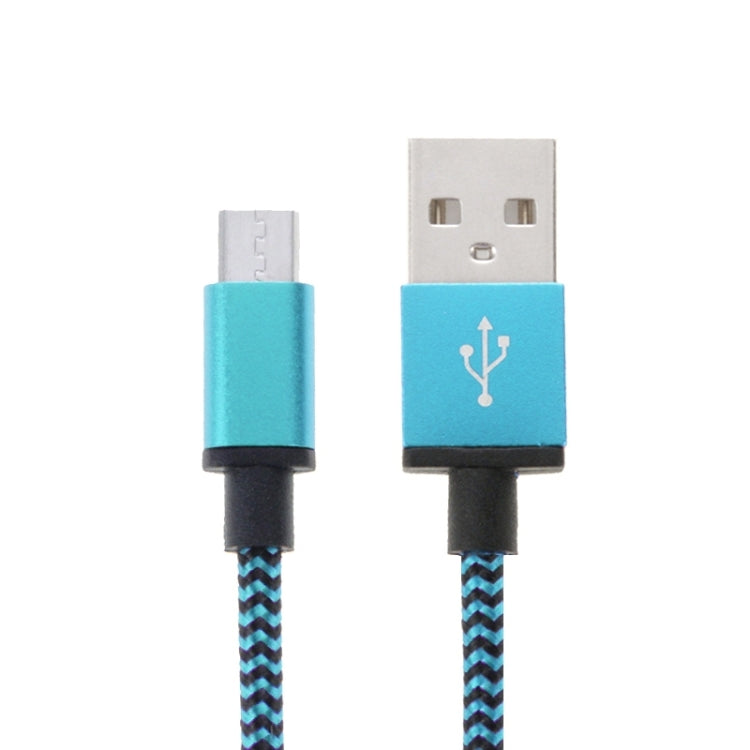 2m Woven Style Micro USB to USB 2.0 Data / Charger Cable, For Galaxy S6 / S5 / S IV / Note 5 / Note 5 Edge, HTC, Sony(Blue)