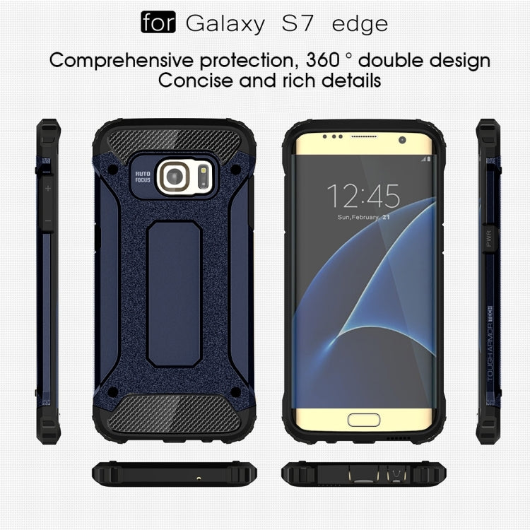 For Galaxy S7 Edge / G935 Tough Armor TPU + PC Combination Case (Dark Blue)