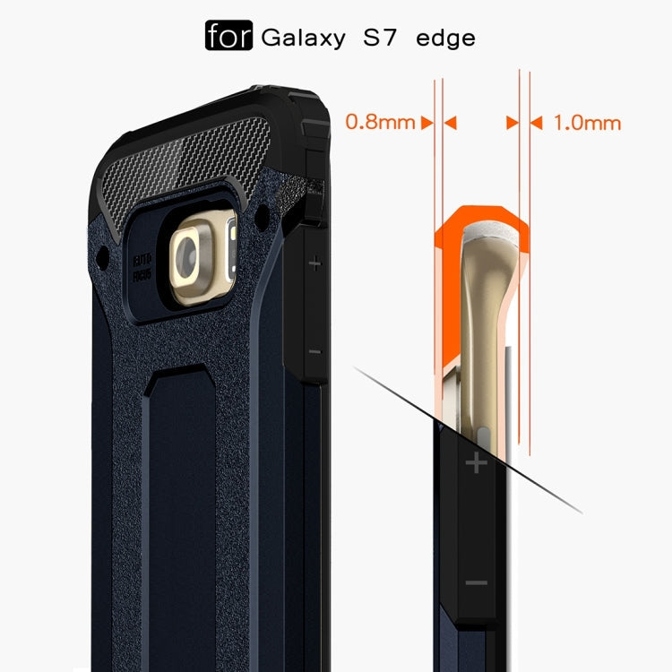 For Galaxy S7 Edge / G935 Tough Armor TPU + PC Combination Case (Dark Blue)