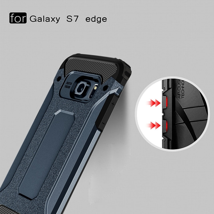 For Galaxy S7 Edge / G935 Tough Armor TPU + PC Combination Case (Dark Blue)