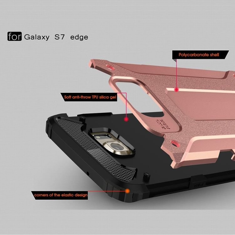 For Galaxy S7 Edge / G935 Tough Armor TPU + PC Combination Case (Rose Gold)