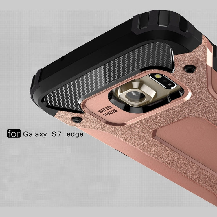 For Galaxy S7 Edge / G935 Tough Armor TPU + PC Combination Case (Rose Gold)