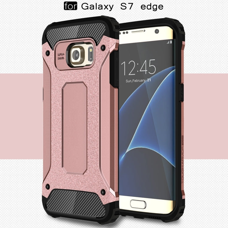 For Galaxy S7 Edge / G935 Tough Armor TPU + PC Combination Case (Rose Gold)