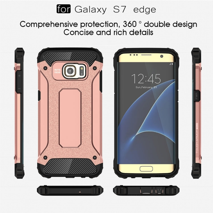 For Galaxy S7 Edge / G935 Tough Armor TPU + PC Combination Case (Rose Gold)