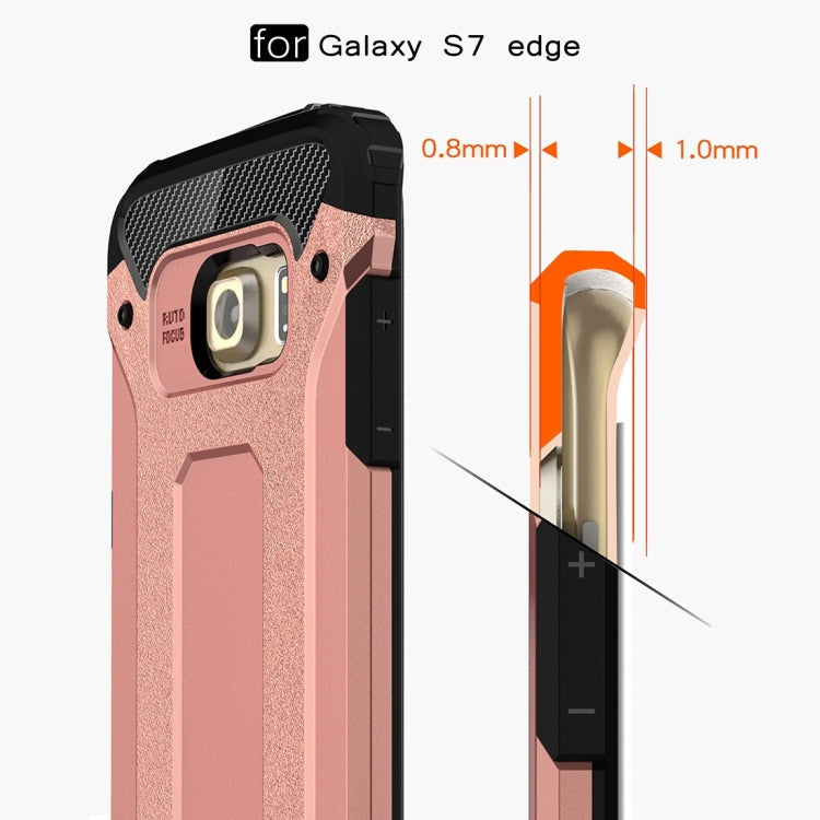 For Galaxy S7 Edge / G935 Tough Armor TPU + PC Combination Case (Rose Gold)